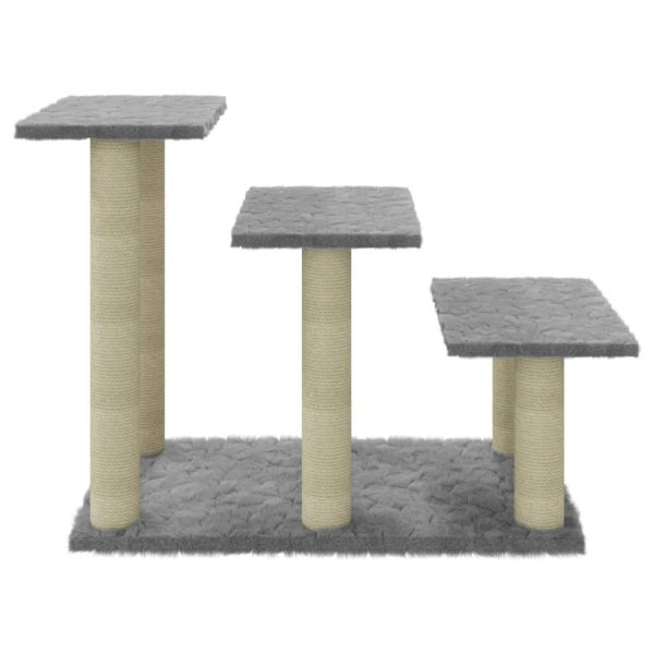Árvore gatos c/ postes arranhadores sisal 50,5 cm cinza-claro - Image 7