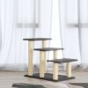 Árvore gatos c/ postes arranhadores sisal 50,5 cm cinza-escuro