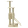 Árvore para gatos c/ postes arranhadores sisal 92 cm cor creme - Image 6