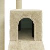 Árvore para gatos c/ postes arranhadores sisal 92 cm cor creme - Image 7