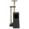 Árvore p/ gatos c/ postes arranhadores sisal 92 cm cinza-escuro - Image 5