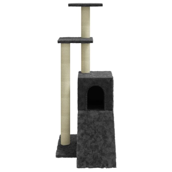 Árvore p/ gatos c/ postes arranhadores sisal 92 cm cinza-escuro - Image 5
