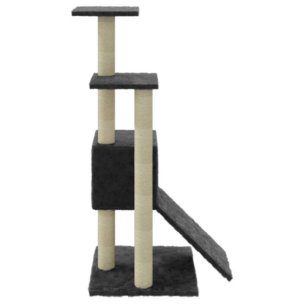 Árvore p/ gatos c/ postes arranhadores sisal 92 cm cinza-escuro - Image 6
