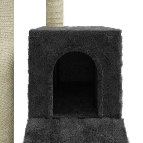 Árvore p/ gatos c/ postes arranhadores sisal 92 cm cinza-escuro - Image 7