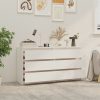 Mesas de cabeceira 2 pcs 60x36x64 cm pinho maciço branco - Image 3