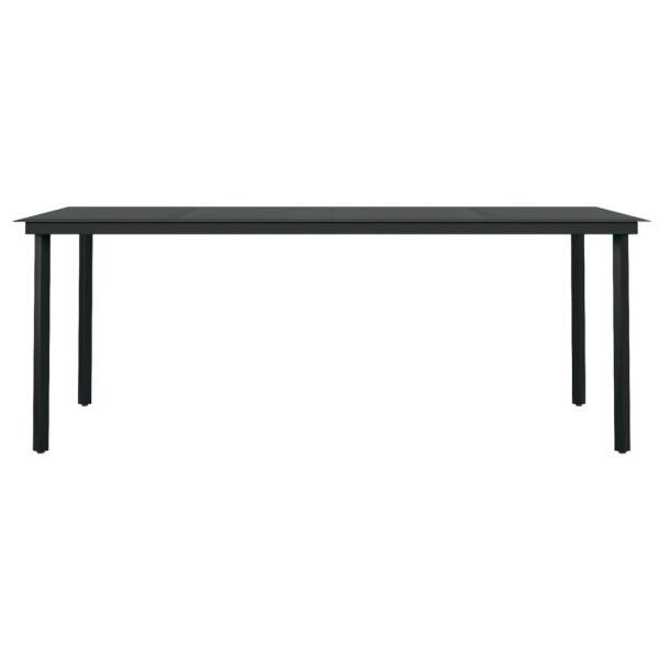 9 pcs conjunto de jantar para jardim c/ almofadões preto - Image 6