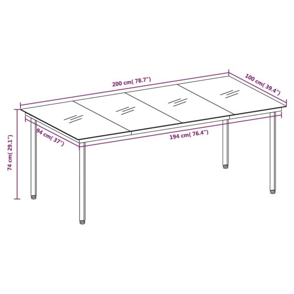 9 pcs conjunto de jantar para jardim c/ almofadões preto - Image 8