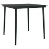 3 pcs conjunto de jantar para jardim com almofadões preto - Image 5
