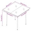3 pcs conjunto de jantar para jardim com almofadões preto - Image 7