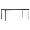 9 pcs conjunto de jantar para jardim preto - Image 5