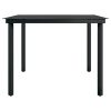9 pcs conjunto de jantar para jardim preto - Image 7