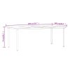9 pcs conjunto de jantar para jardim preto - Image 9