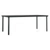 9 pcs conjunto de jantar para jardim castanho e preto - Image 5