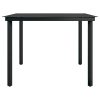 9 pcs conjunto de jantar para jardim castanho e preto - Image 7