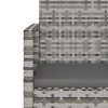 3 pcs conjunto lounge exterior c/ almofadões vime PE cinzento - Image 7