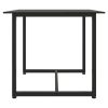 3 pcs conjunto lounge de exterior c/ almofadões vime PE preto - Image 10