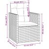 3 pcs conjunto lounge exterior c/ almofadões vime PE cinzento - Image 7