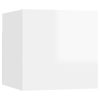 6 pcs conjunto móveis de TV madeira processada branco brilhante - Image 7