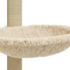Árvore para gatos com poste arranhador sisal 74 cm cor creme - Image 8