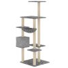 Árvore p/ gatos c/ postes arranhadores sisal 142 cm cinza-claro - Image 5