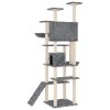 Árvore p/ gatos c/ poste arranhador sisal 191 cm cinza-escuro - Image 5