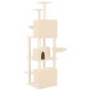 Árvore para gatos c/ postes arranhadores sisal 180 cm cor creme - Image 5