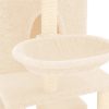 Árvore para gatos c/ postes arranhadores sisal 180 cm cor creme - Image 6
