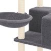 Árvore p/ gatos c/ postes arranhadores sisal 167cm cinza-escuro - Image 6