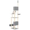 Árvore gatos altura ajustável chão-teto 277-303 cm cinza-claro - Image 5