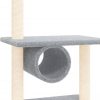 Árvore p/ gatos c/ postes arranhadores sisal 279 cm cinza-claro - Image 6