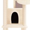Árvore p/ gatos c/ postes arranhadores sisal 201 cm cor creme - Image 6