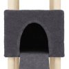 Árvore p/ gatos c/ postes arranhadores sisal 153cm cinza-escuro - Image 7