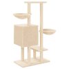 Árvore para gatos c/ postes arranhadores sisal 117 cm cor creme - Image 6