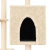 Árvore para gatos c/ postes arranhadores sisal 117 cm cor creme - Image 7