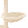 Árvore para gatos c/ postes arranhadores sisal 117 cm cor creme - Image 8