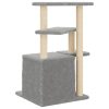 Árvore p/ gatos c/ postes arranhadores sisal 83,5cm cinza-claro - Image 6