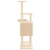 Árvore p/ gatos c/ postes arranhadores sisal 131 cm cor creme - Image 5