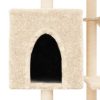 Árvore p/ gatos c/ postes arranhadores sisal 131 cm cor creme - Image 8