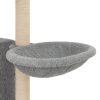 Árvore p/ gatos c/ postes arranhadores sisal 131 cm cinza-claro - Image 7