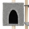 Árvore p/ gatos c/ postes arranhadores sisal 131 cm cinza-claro - Image 8