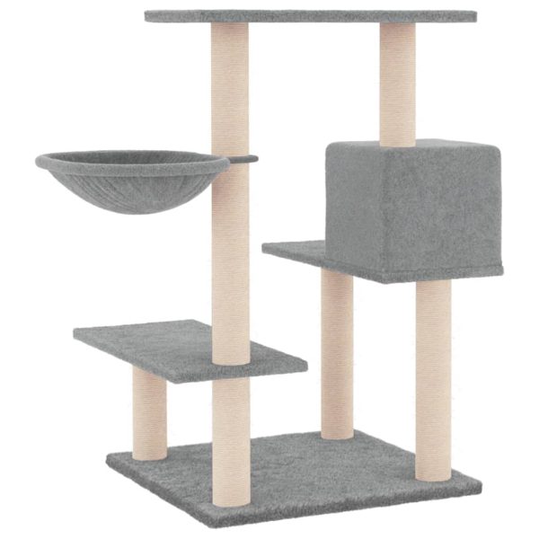 Árvore p/ gatos c/ postes arranhadores sisal 82,5cm cinza-claro - Image 5