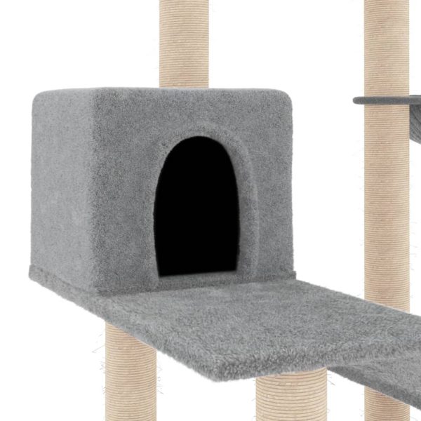 Árvore p/ gatos c/ postes arranhadores sisal 82,5cm cinza-claro - Image 6