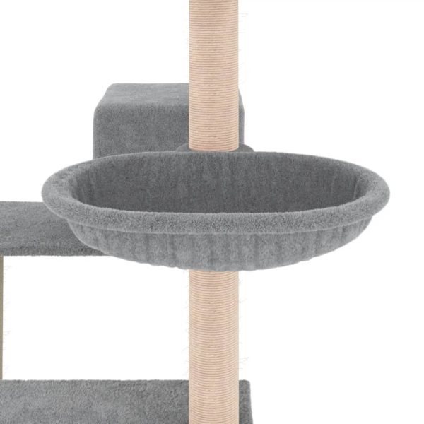 Árvore p/ gatos c/ postes arranhadores sisal 82,5cm cinza-claro - Image 7