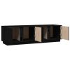 Móvel de TV 140x40x40 cm madeira de pinho maciça preto - Image 7
