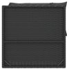 4 pcs conjunto lounge de jardim c/ almofadões vime PE preto - Image 5