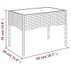 4 pcs conjunto lounge de jardim c/ almofadões vime PE cinzento - Image 11