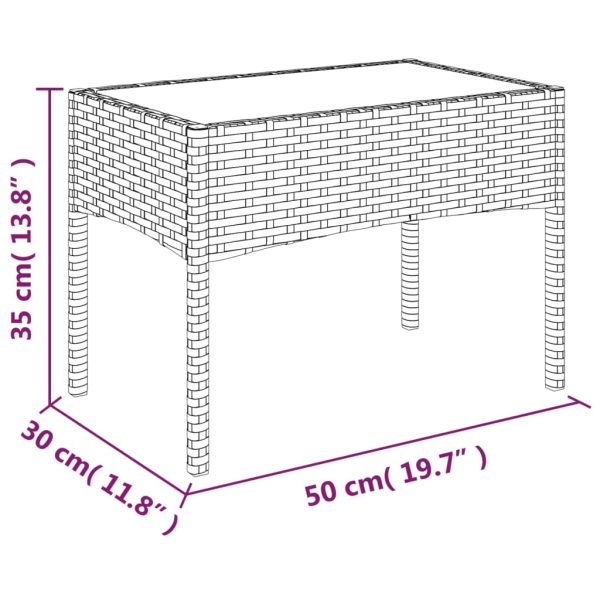 4 pcs conjunto lounge de jardim c/ almofadões vime PE cinzento - Image 11