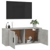 Móvel de TV de parede 100x34,5x40 cm cinzento cimento - Image 5