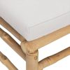 6 pcs conj. lounge de jardim bambu c/ almofadões cinzento-claro - Image 7
