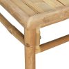 6 pcs conj. lounge de jardim bambu c/ almofadões cinzento-claro - Image 9